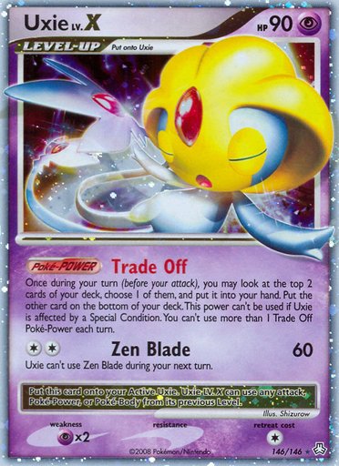Uxie LV.X 146/146 card from Legends Awakened