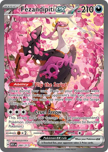 Fezandipiti ex 288/217 card from ME: Ascended Heroes