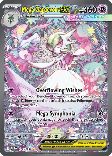 Mega Gardevoir ex 178/132 card from ME01: Mega Evolution