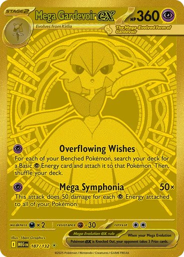 Mega Gardevoir ex 187/132 card from ME01: Mega Evolution