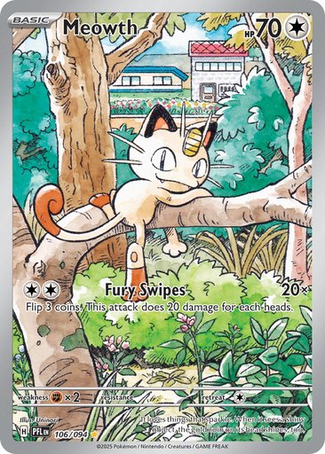 Meowth 106/094 card from ME02: Phantasmal Flames