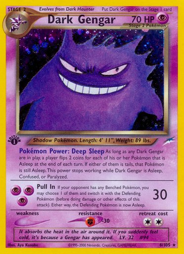 Dark Gengar 006/105 card from Neo Destiny