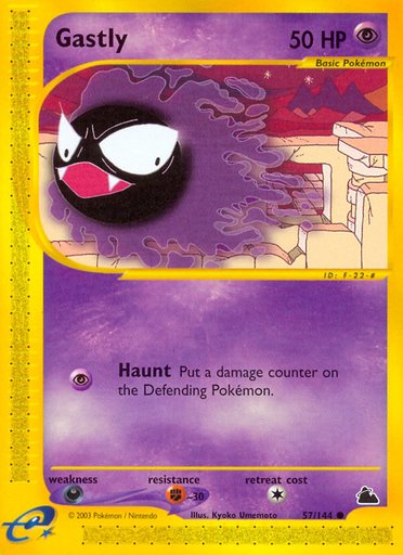 Gastly 057/144 card from Skyridge