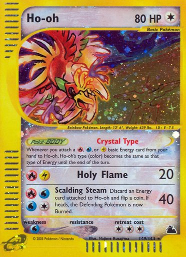 Ho-oh 149/144 card from Skyridge