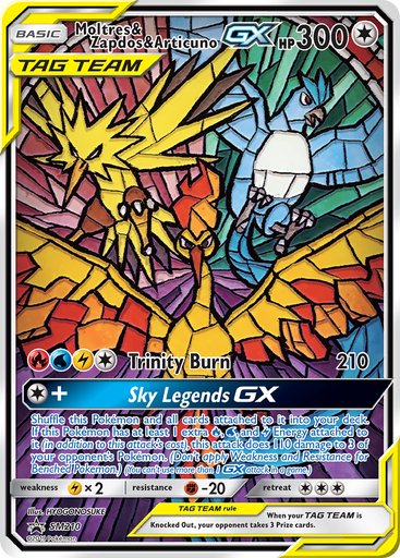 Moltres & Zapdos & Articuno GX SM210 card from SM Promos