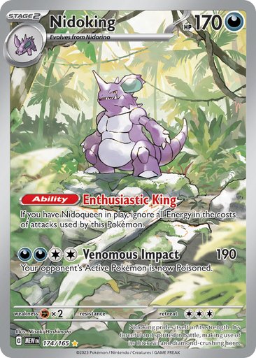 Nidoking 174/165 card from SV: Scarlet & Violet 151