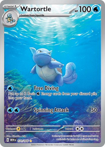 Wartortle 171/165 card from SV: Scarlet & Violet 151