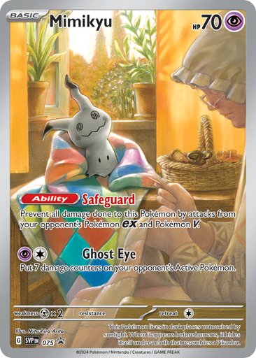 Mimikyu (Pokemon Center Exclusive) 075 card from SV: Scarlet & Violet Promo Cards