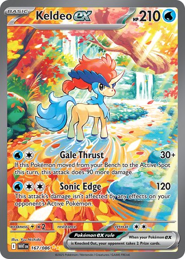 Keldeo ex 167/086 card from SV: White Flare