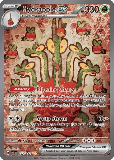 Hydrapple ex 167/142 card from SV07: Stellar Crown