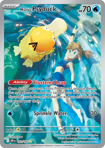 Misty's Psyduck 193/182 card from SV10: Destined Rivals