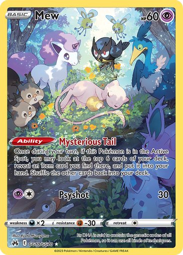 Mew GG10/GG70 card from SWSH: Crown Zenith: Galarian Gallery