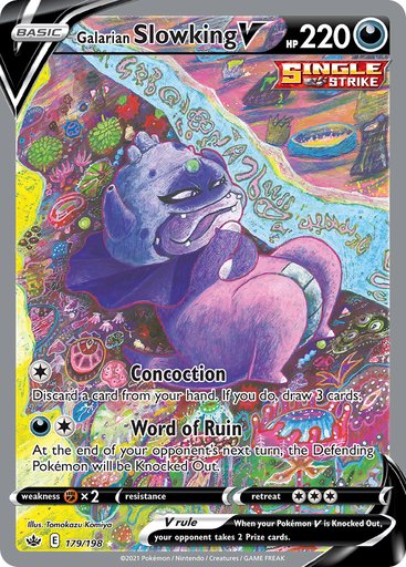 Galarian Slowking V (Alternate Full Art) 179/198 card from SWSH06: Chilling Reign