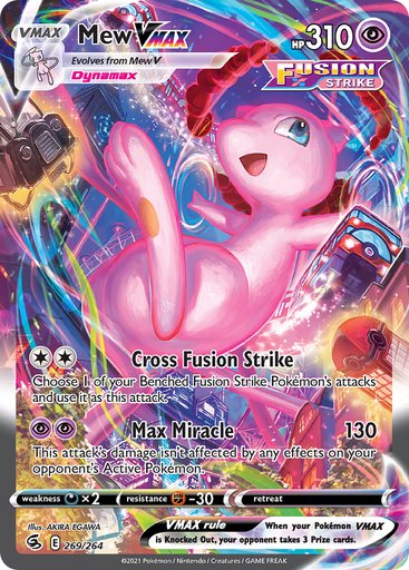 Mew VMAX (Alternate Art Secret) 269/264 card from SWSH08: Fusion Strike