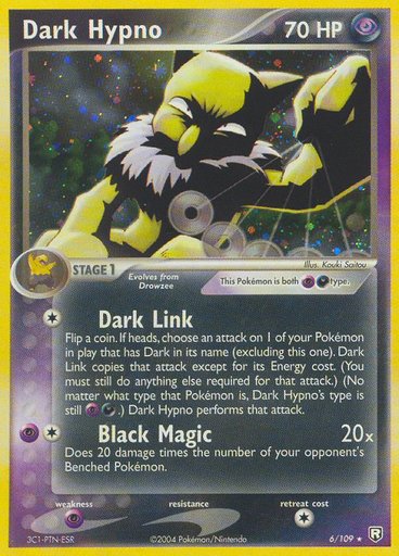 Dark Hypno 6/109 card from Team Rocket Returns