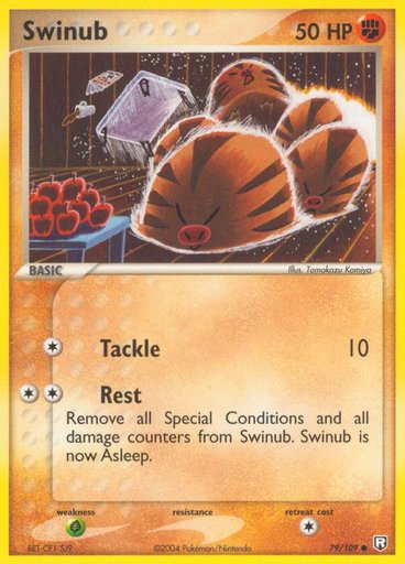 Swinub 79/109 card from Team Rocket Returns