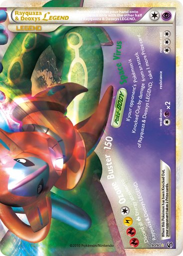 Rayquaza & Deoxys Legend (Bottom) 90/90 card from Undaunted