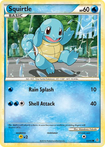 Squirtle 63/95 card from Unleashed