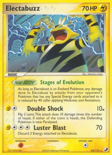 Electabuzz 22/115 card from Unseen Forces