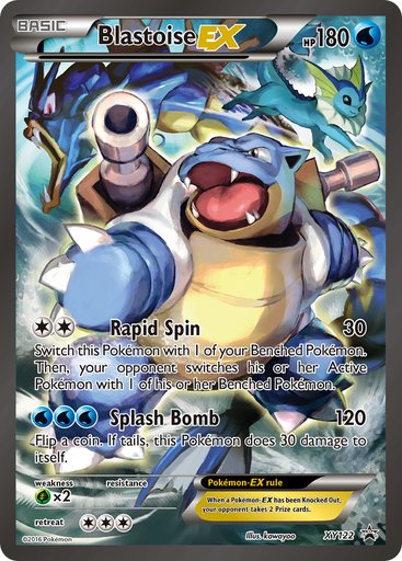 Blastoise EX XY122 card from XY Promos