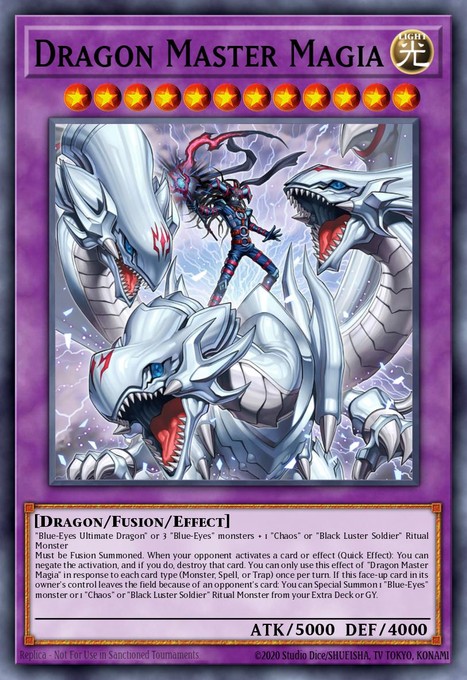 Dragon Master Magia (Quarter Century Secret Rare) BLTR-EN118 card from Battles of Legend: Terminal Revenge