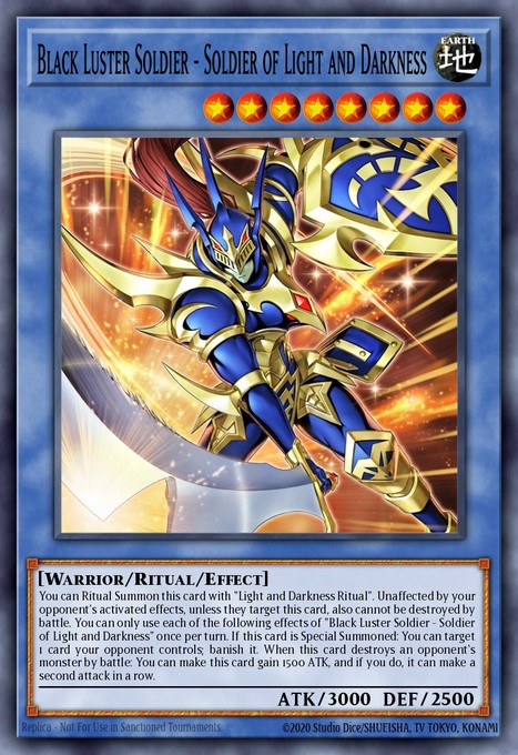 Black Luster Soldier - Soldier of Light and Darkness (Extended Art) CORI-EN028 card from Chaos Origins