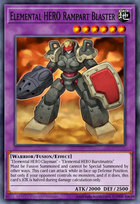 Elemental Hero Rampart Blaster (UTR) EEN-EN033 card from Elemental Energy