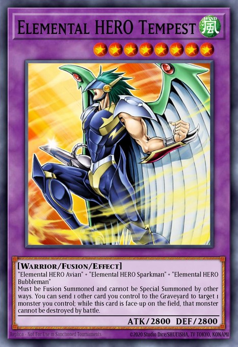 Elemental Hero Tempest (UTR) EEN-EN034 card from Elemental Energy