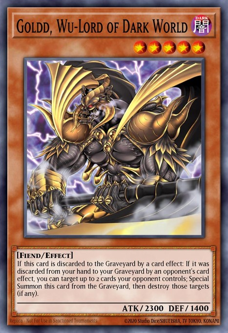 Goldd, Wu-Lord of Dark World (UTR) EEN-EN024 card from Elemental Energy