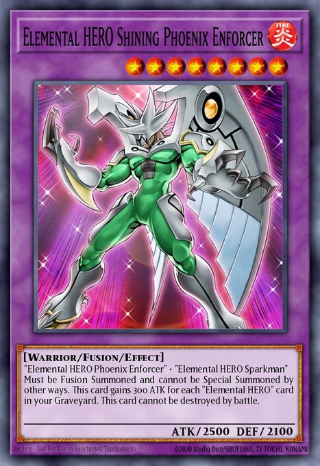 Elemental Hero Shining Phoenix Enforcer (UTR) EOJ-EN033 card from Enemy of Justice