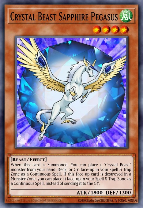 Crystal Beast Sapphire Pegasus (UTR) FOTB-EN007 card from Force of the Breaker