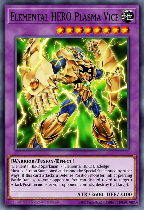 Elemental Hero Plasma Vice GLAS-EN037 card from Gladiator's Assault