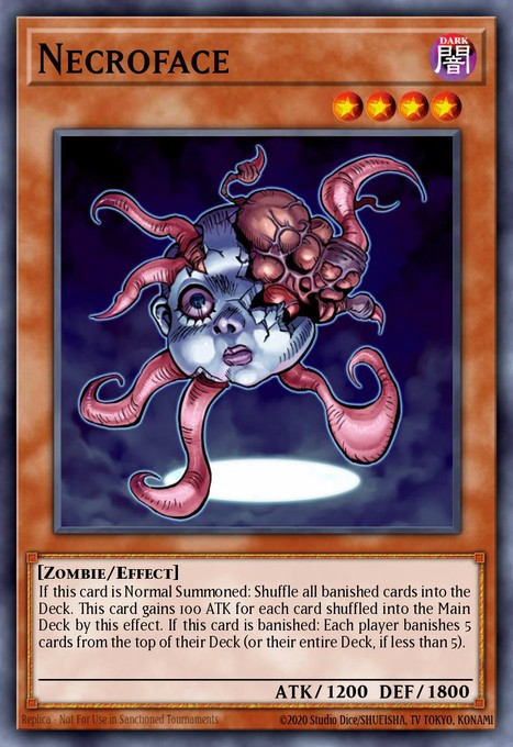 Necroface GLAS-EN090 card from Gladiator's Assault