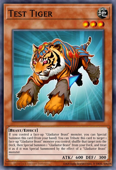 Test Tiger (UTR) GLAS-EN082 card from Gladiator's Assault