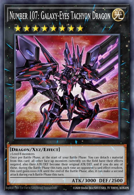 Number 107: Galaxy-Eyes Tachyon Dragon (Ghost Rare) LTGY-EN044 card from Lord of the Tachyon Galaxy