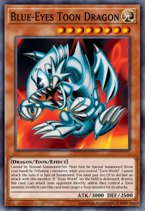 Blue-Eyes Toon Dragon MRL-000 card from Magic Ruler