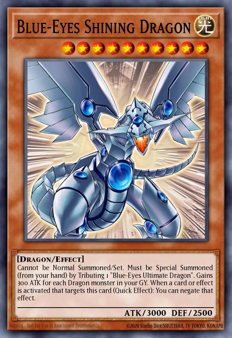 Blue-Eyes Shining Dragon RP02-EN096 card from Retro Pack 2