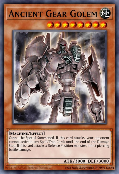 Ancient Gear Golem (UTR) TLM-EN006 card from The Lost Millennium