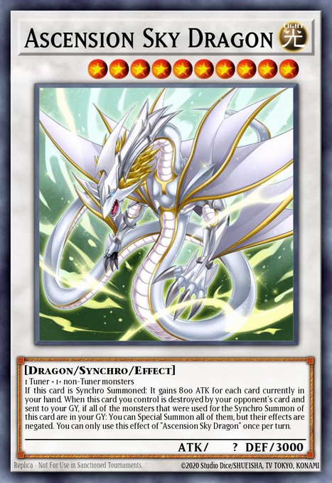 Ascension Sky Dragon YCSW-EN007 card from Yu-Gi-Oh! Championship Series Prize Cards